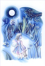 Blue Girl Forest